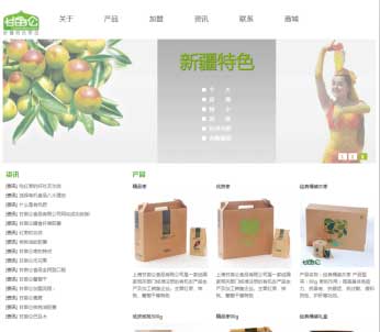 食品红枣包装礼盒类网站织梦模板 dedecms织梦模板下载
